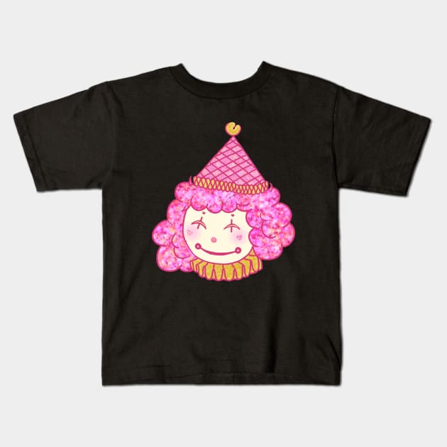 Cocco Crémé - Pink Glitter Clown Kids T-Shirt by xraeyexdesigns